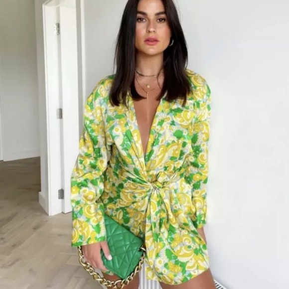 Zara printed dress floral yellow - Picture 9 of 15